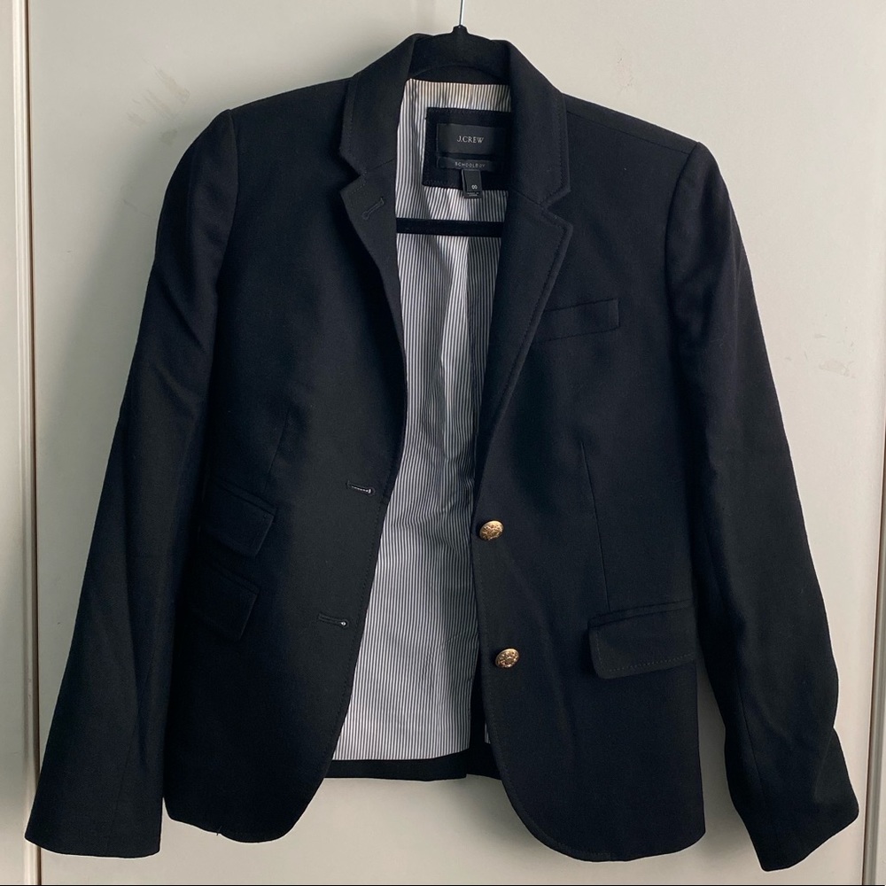 Black J.Crew Schoolboy Blazer